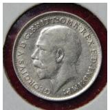 1919 Great Britain 3 Pence Coin