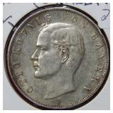 1912 Germany/Bavaria 3 Mark
