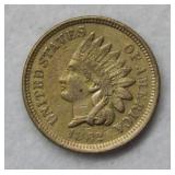 1862 Indian Head Cent - copper nickel- cleaned