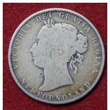 1899 Newfoundland Silver Half Dollar