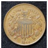1866 Two Cent Piece - brown