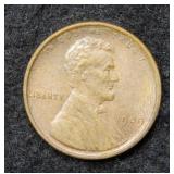 1909 Lincoln Wheat Cent - red & brown