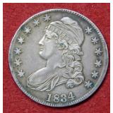 1834 Bust Silver Half Dollar