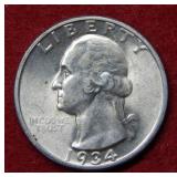 1934 Washington Silver Quarter