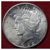 1922 S Peace Silver Dollar