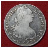 1793 Spanish Silver 8 Reales
