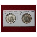 1946 & 1946 S Booker T Washington Silver Halves