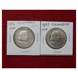 1892 & 1893 Columbian Expo Comm Silver Halves