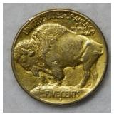 1913 S Buffalo Nickel Type 1 - Gold Plated