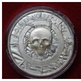 2oz .999 Silver Bullion - Skull Round