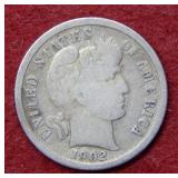 1902 S Barber Silver Dime