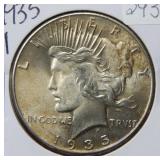 1935 Peace Silver Dollar