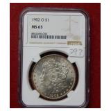 1902 O Morgan Silver Dollar NGC MS63