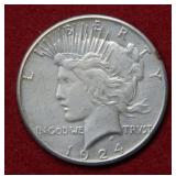 1924 S Peace Silver Dollar