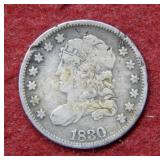 1830 Bust Silver Half Dime