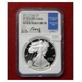 2021 W Silver Eagle 1oz Type 1 NGCPF70 Ultra Cameo