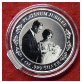 1oz .999 Silver Niue $2 Bullion Coin "Jubilee"
