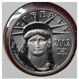 2002 US Platinum 1/4oz .999 $25 Coin