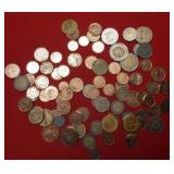 Lot of Foreign Coins - some copper