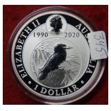 2020 Australia 1oz .999 Silver Kookaburra Bullion