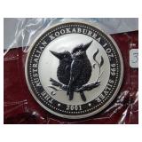2001 Australia 1oz .999 Silver Kookaburra Bullion