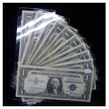 (10) $1 Silver Certificate Star Notes - circulated