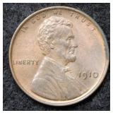 1910 Lincoln Wheat Cent - red & brown