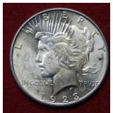 1923 D Peace Silver Dollar
