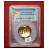 2020 W Basketball Gold $5 Comm PCGS MS70