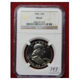 1962 Franklin Silver Half NGC PF67
