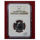 1961 Washington Silver Quarter NGC PF67