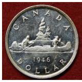 1946 Canada Silver Dollar Coin