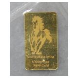 1/100oz .999 Fine Gold Bullion- Scottsdale Mint