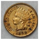 1899 Indian Head Cent - red & brown