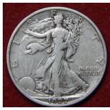 1927 S Walking Liberty Silver Half