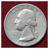 1932 S Washington Silver Quarter