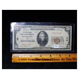 1929 $20 National Currency- Charter Bank 56