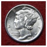 1939 D Mercury Silver Dime