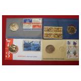 Four First Day Bicentennial Covers with Medals