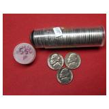 Roll of 1955 Jefferson Nickels - BU