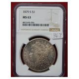 1879 S Morgan Silver Dollar NGC MS63