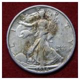 1936 S Walking Liberty Silver Half