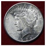 1922 S Peace Silver Dollar