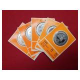 (5) Casino Gaming Tokens by Franklin Mint