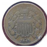 1864 Two Cent Piece