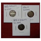 1853-1856 O-1855 O Silver Seated Liberty 1/2 Dimes