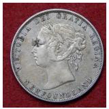 1881 Newfoundland Silver Half Dollar