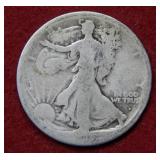 1916 D Walking Liberty Silver Half