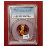 1982 S Lincoln Cent PCGS PR69RD DCAM