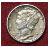 1938 S Mercury Silver Dime